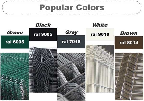 Electric Galvanized, Hot Dipped Galvanized, Polyester Painting,PVC Coated Welded Mesh Fence