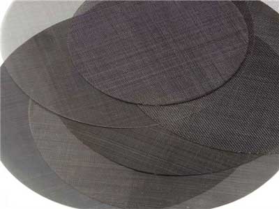 Plain weave black wire cloth extruder screen-iron extruder screen disc