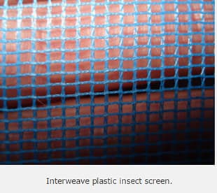 Interweave plastic insect screen