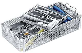 Surgical instrument disinfection baskets