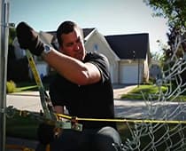 How To Install Chain Link Fence-Stretch the mesh 