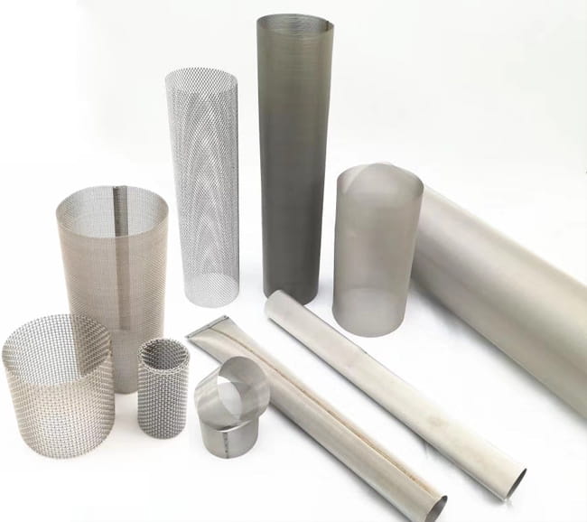 Cylindrical Extruder Screens Made of Stainless Steel Wire Mesh