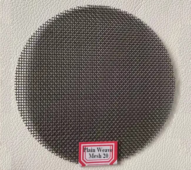 China Supplier Iron round  Mesh 20 Extruder Screen Disc-plain weave